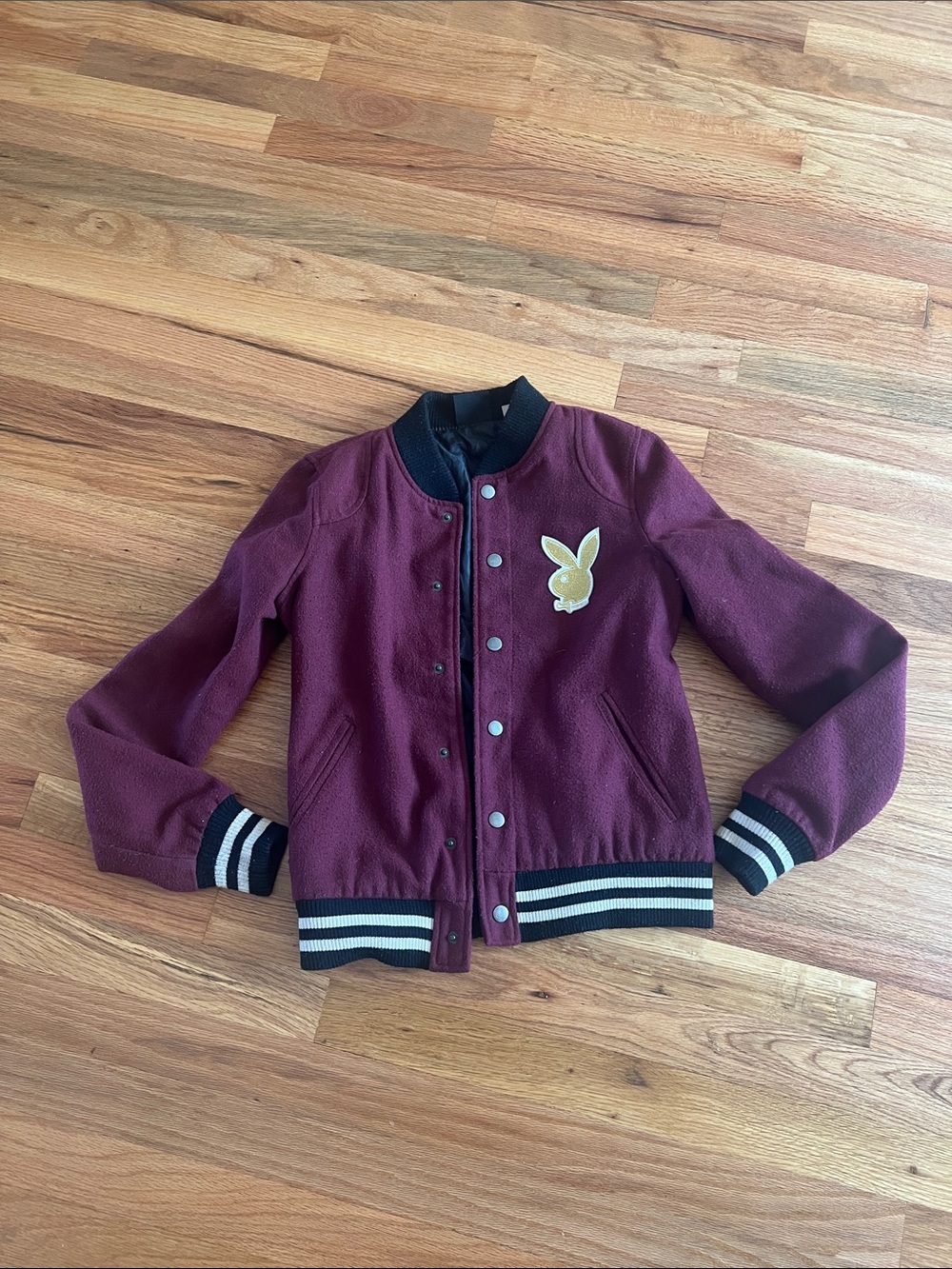 BDG vintage playboy bunny patch varsity jacket XS